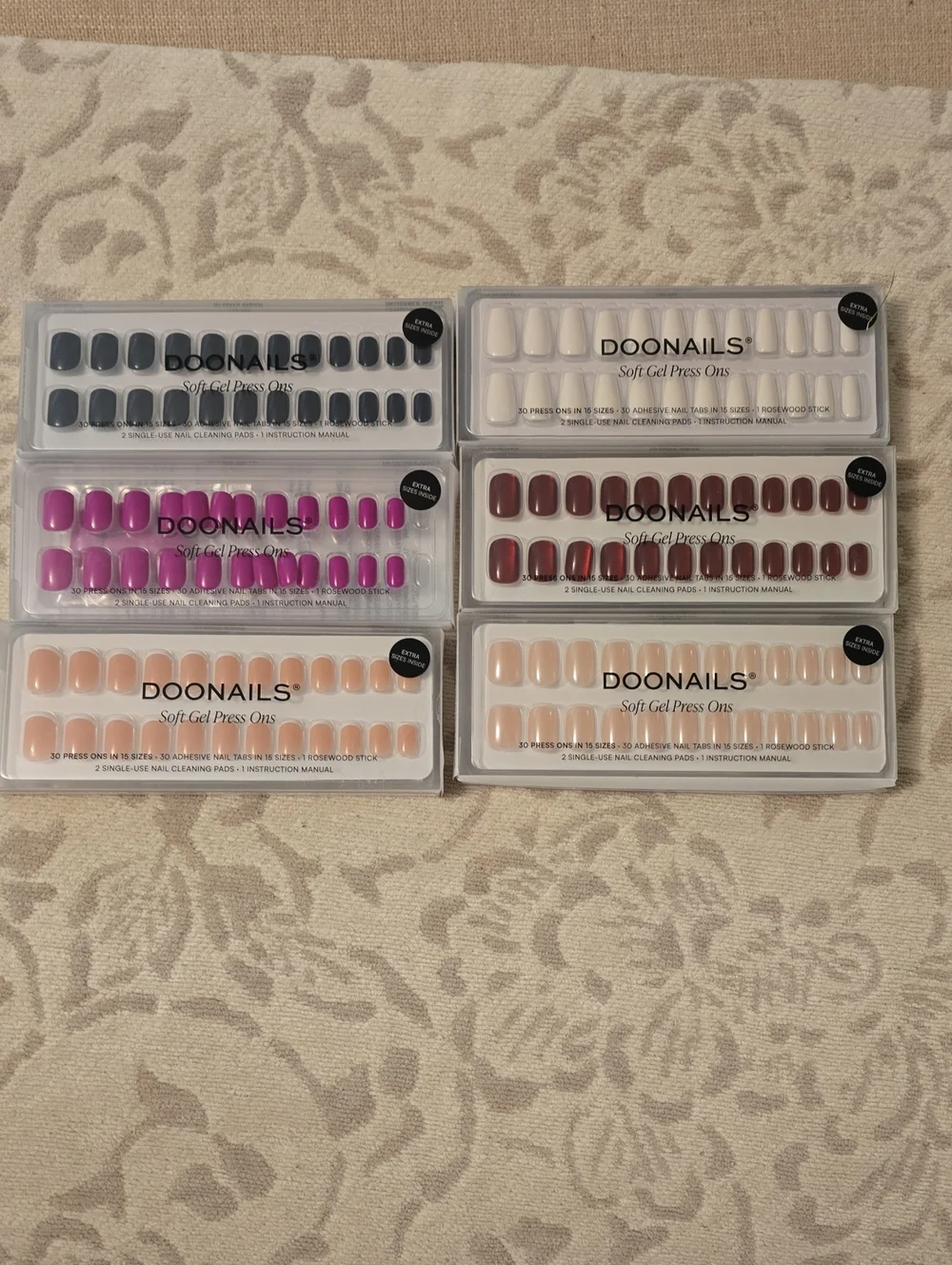 Doonails Soft Gel Press Ons - Assorted Colors (6 Pack)